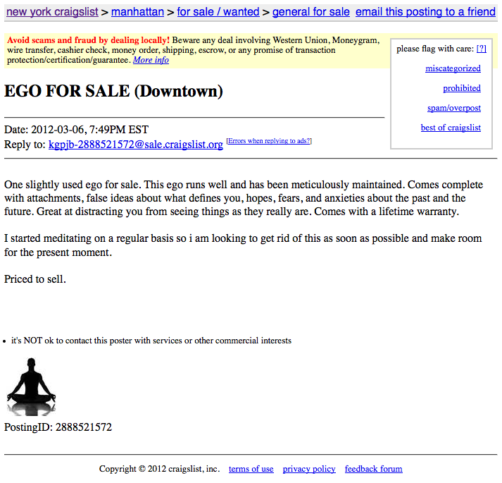 Ego For Sale